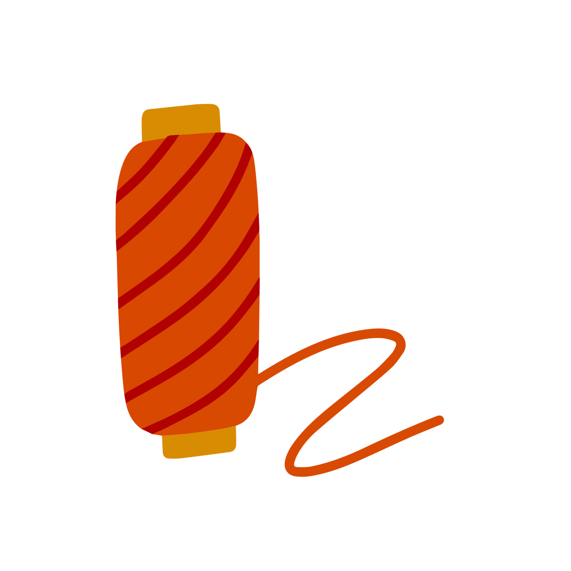 Spool of thread. Sewing tools and hobbies. Flat illustration isolated