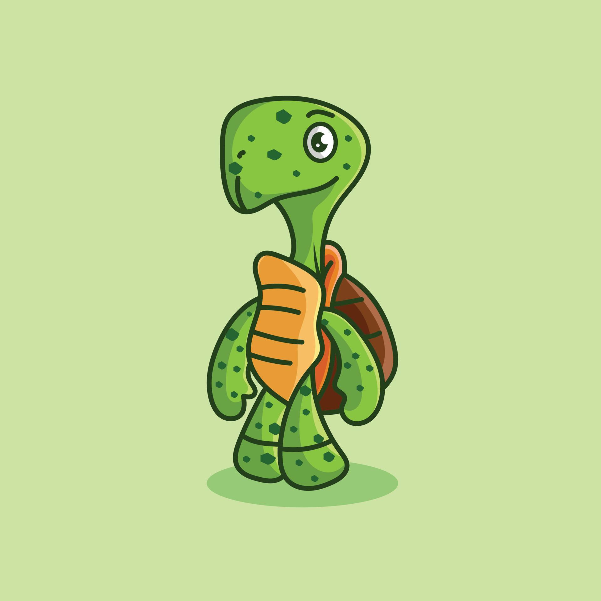 Turtle Mascot Cartoon Character Flat Design 11183245 Vector Art at Vecteezy