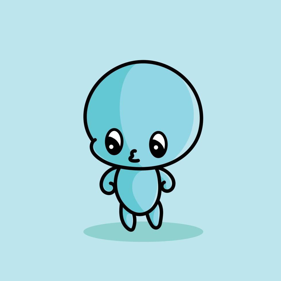 Cute Monster Character Cartoon Mascot Flat Design vector