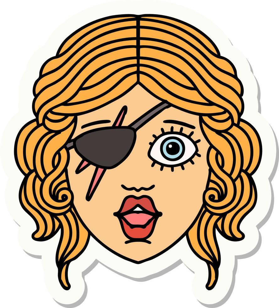sticker of a human rogue character vector