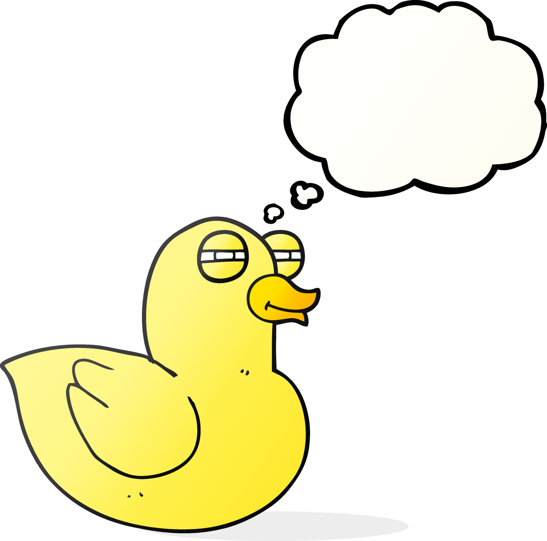 freehand drawn thought bubble cartoon funny rubber duck 11183807 Vector Art  at Vecteezy