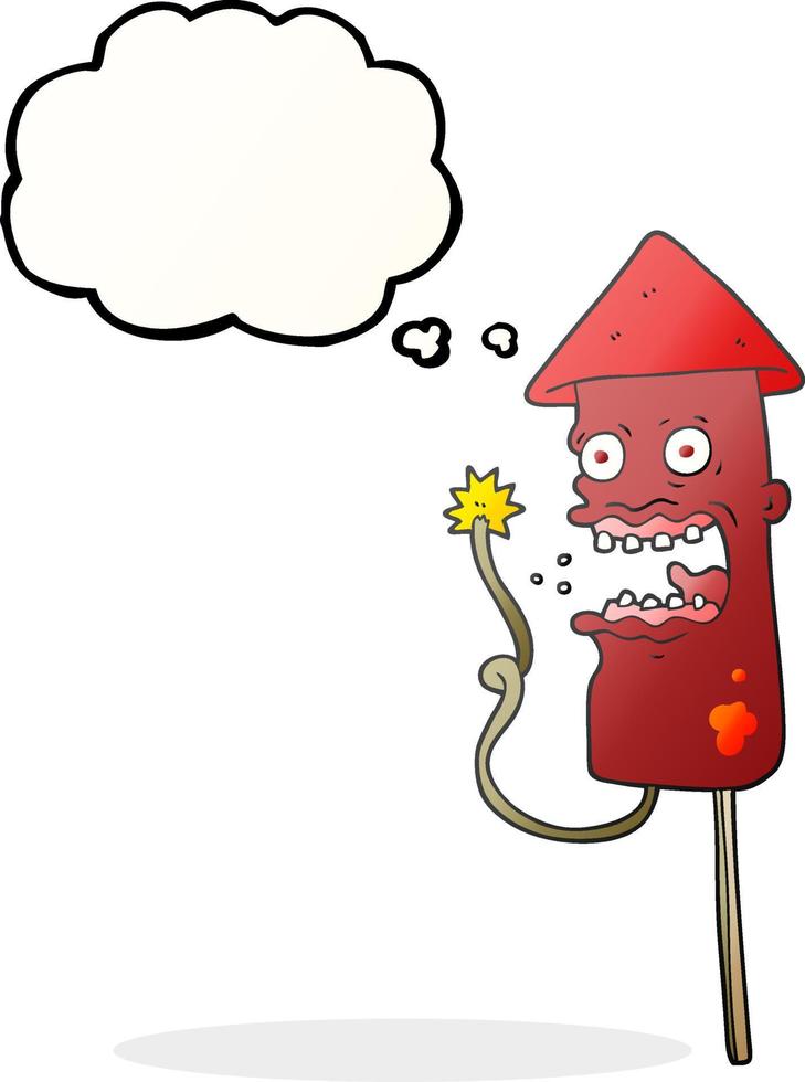 freehand drawn thought bubble cartoon screaming firework vector