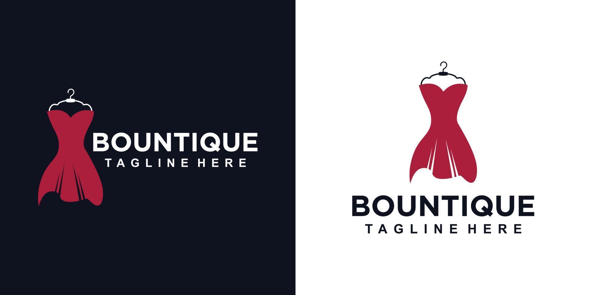 Bountique logo design vector with creative unique concept premium vector