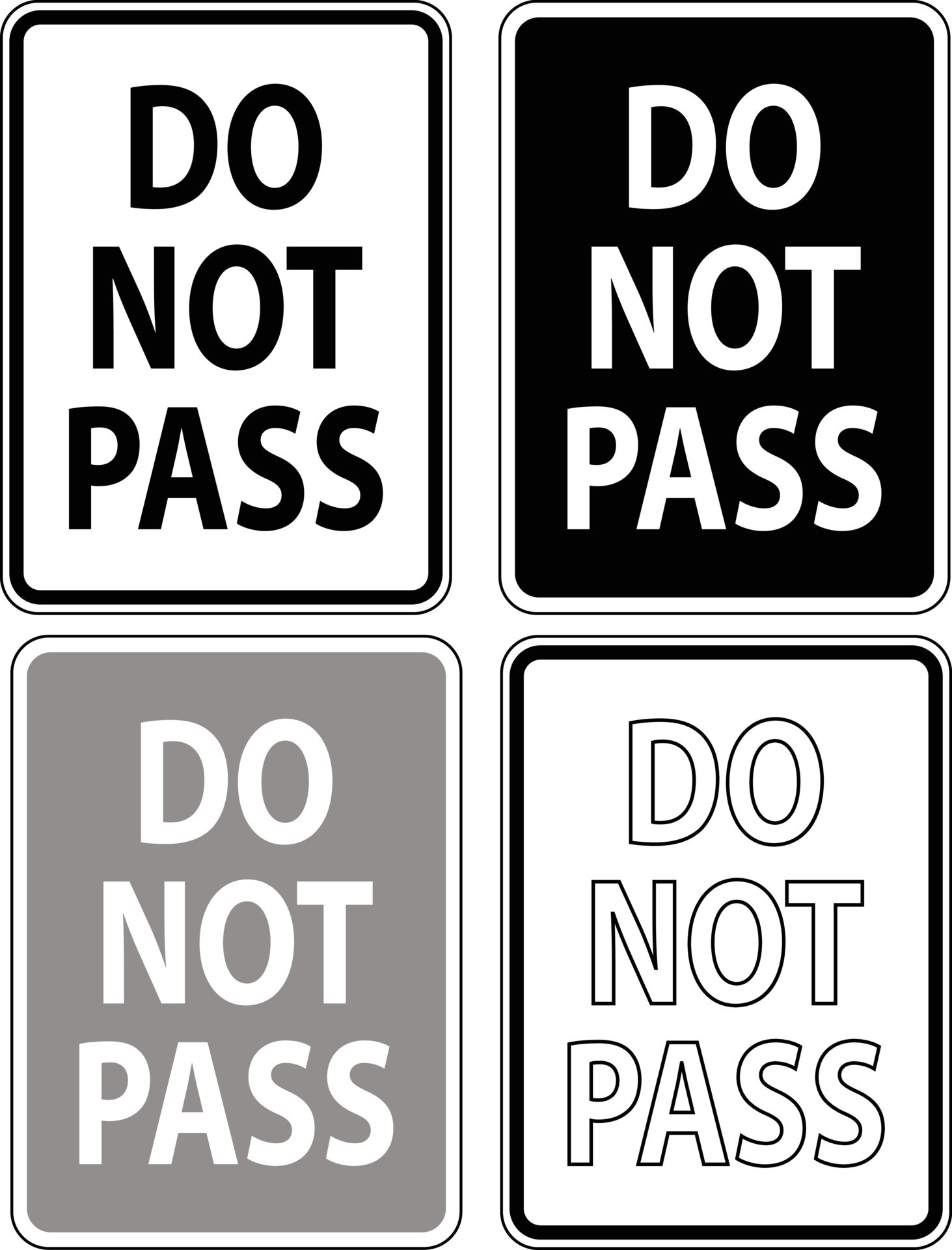 Do not pass sign on white background flat style 11184262 vector art