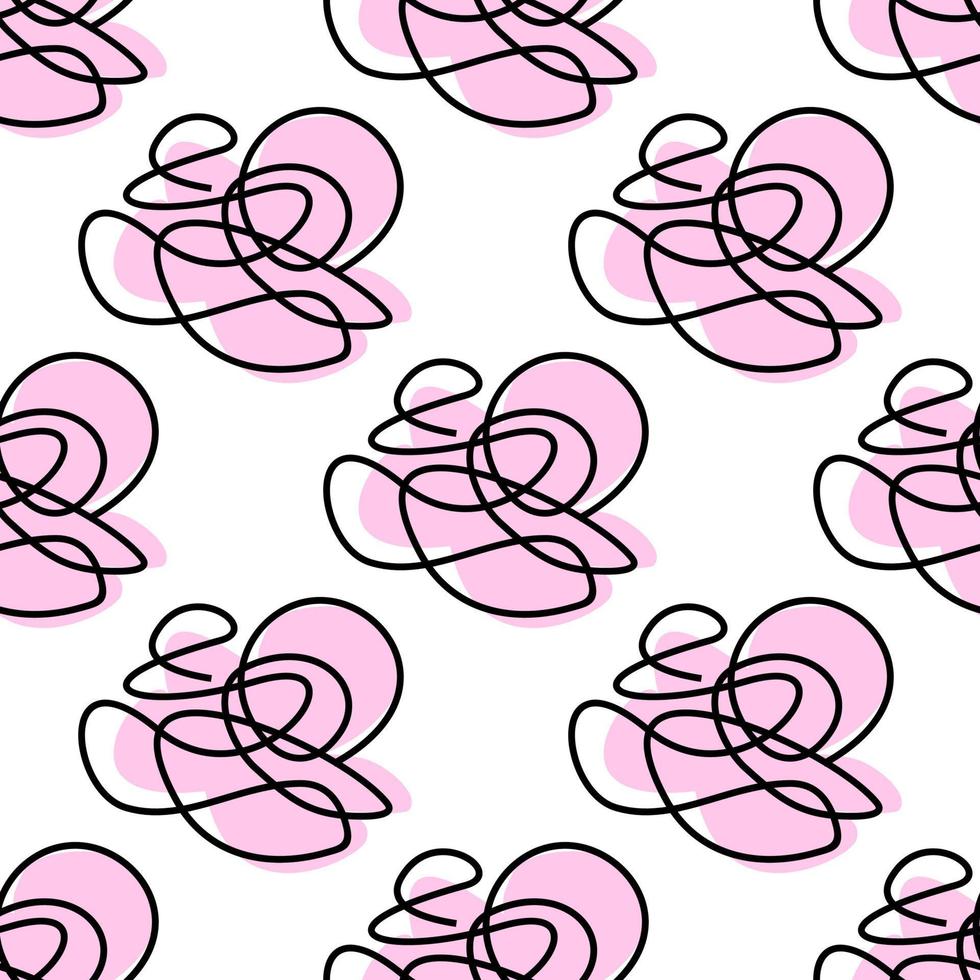 rosa estilizada de patrones sin fisuras. textura de flores. fondo de pantalla de capullo de rosa. patrón vegetal. textura de verano con estilo. fondo suave vector