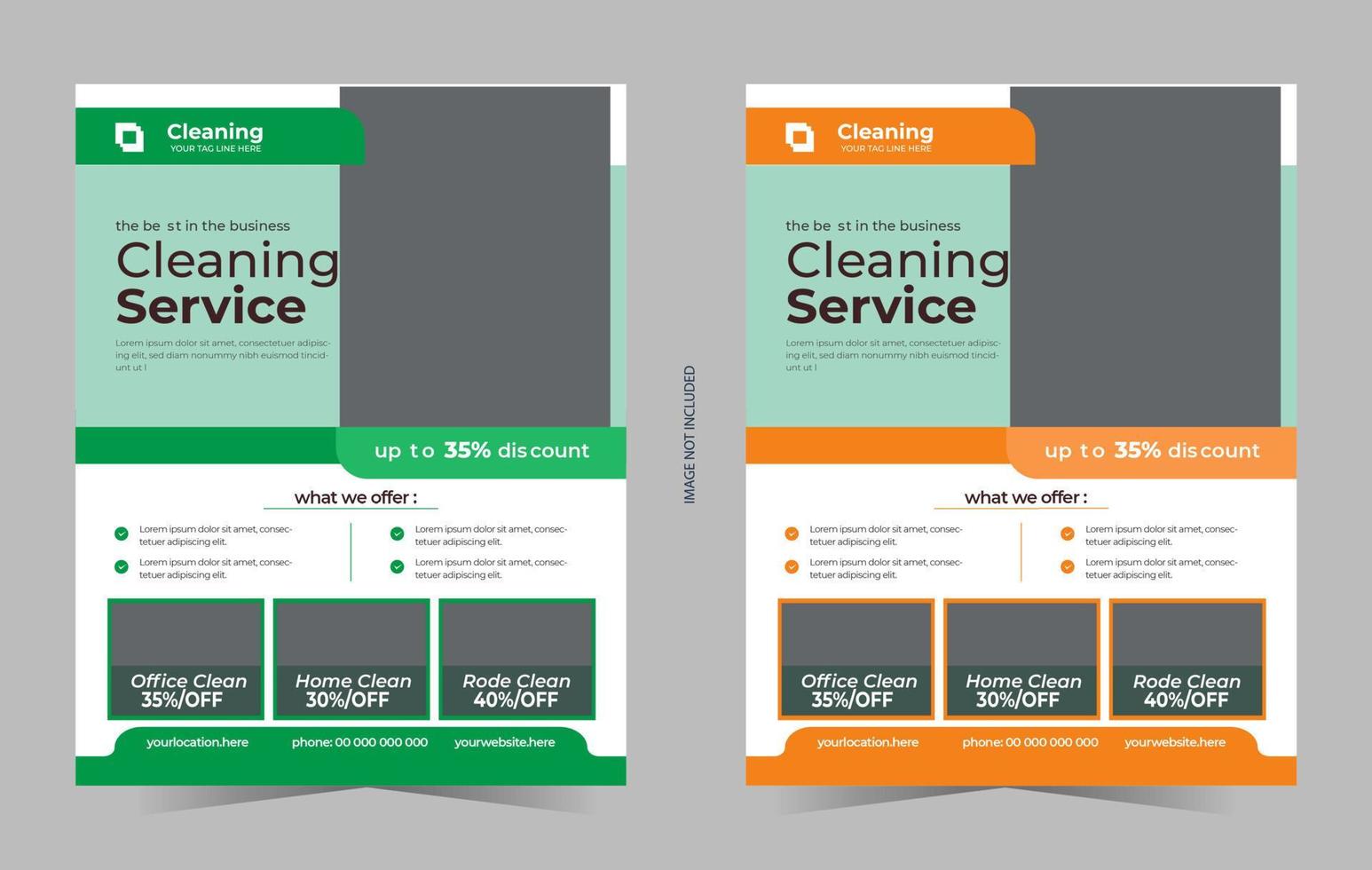 Cleaning Services Flyer Template vector