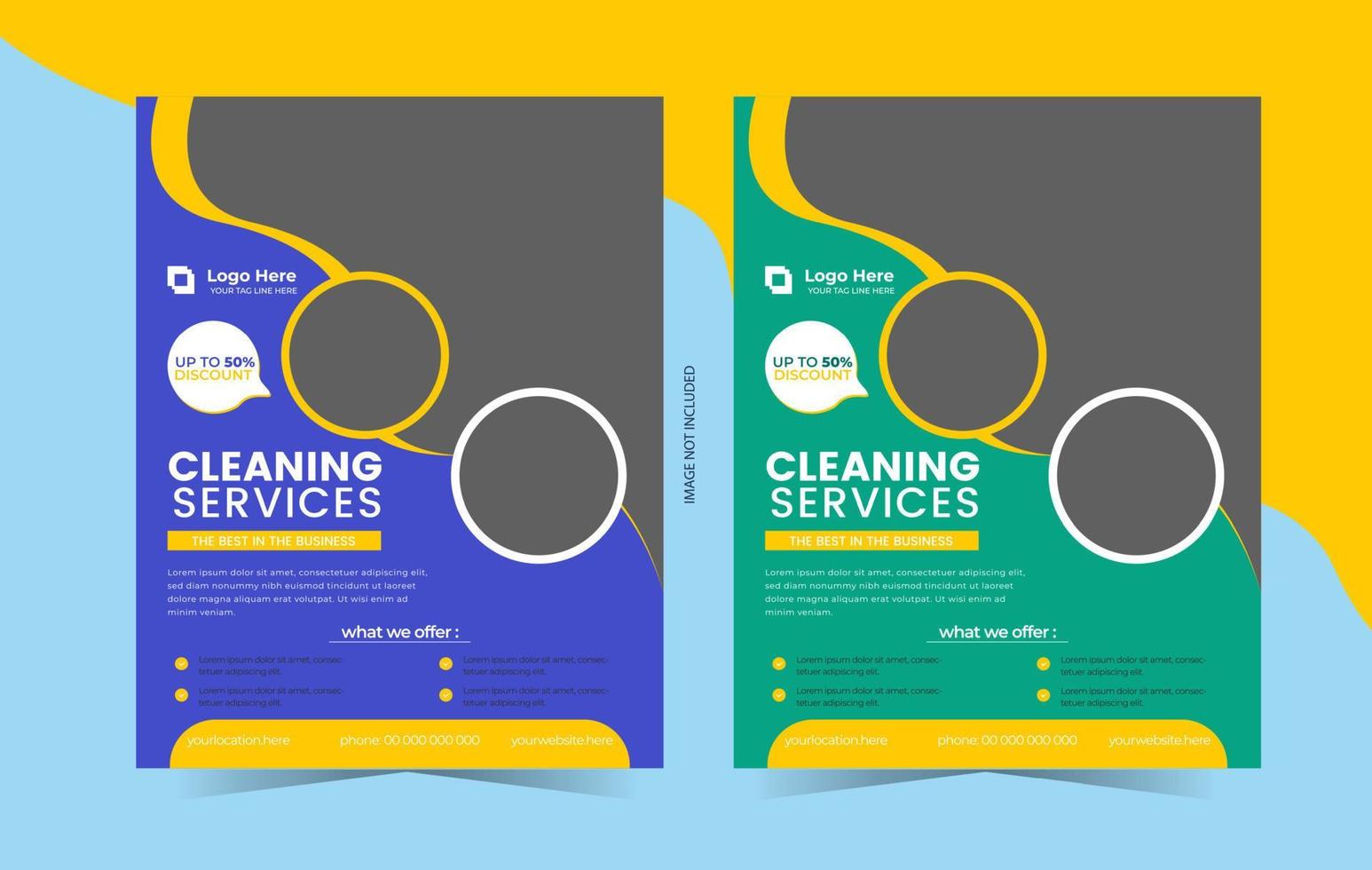 Cleaning Services Flyer Template vector