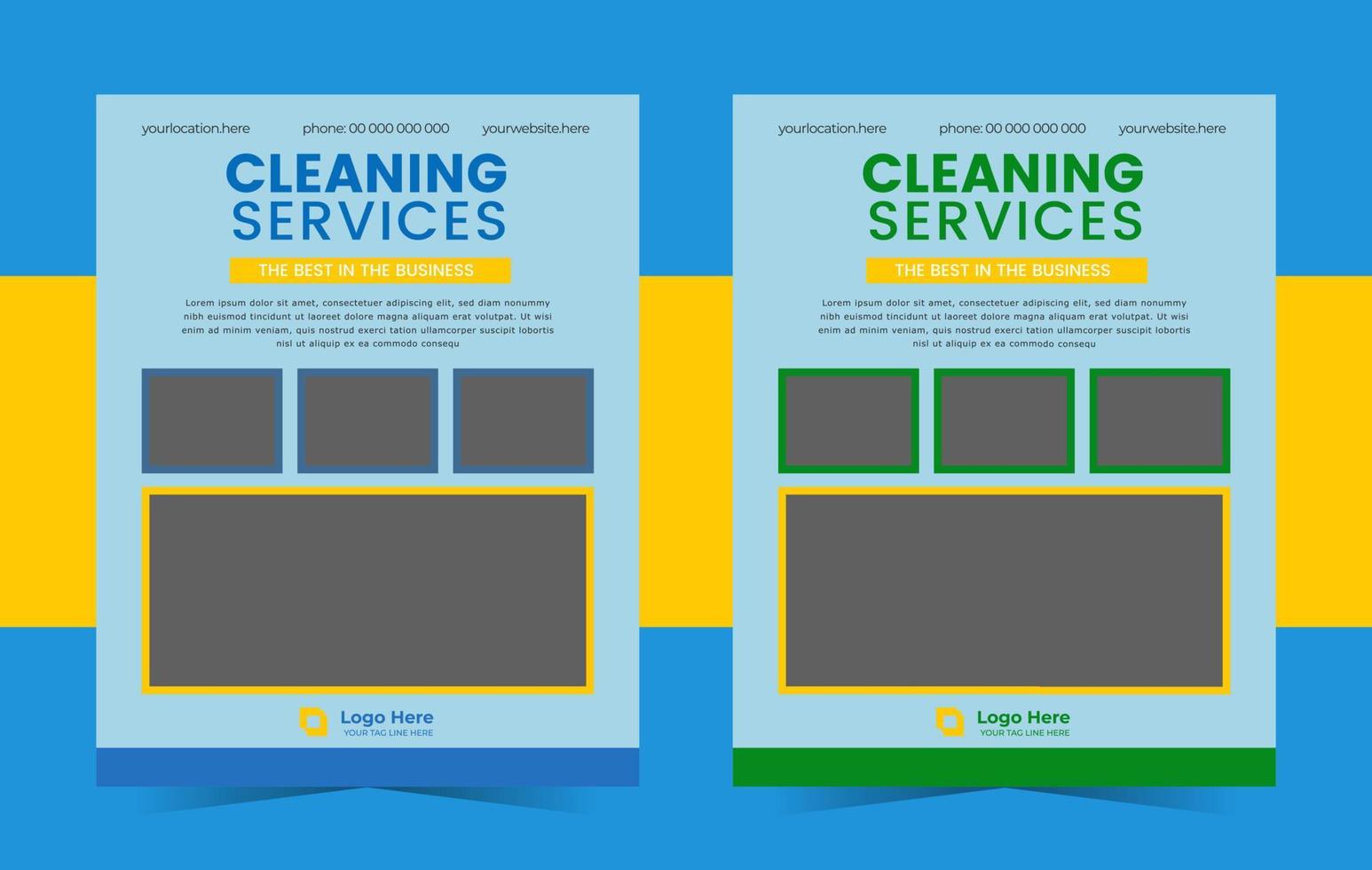 Cleaning Services Flyer Template vector