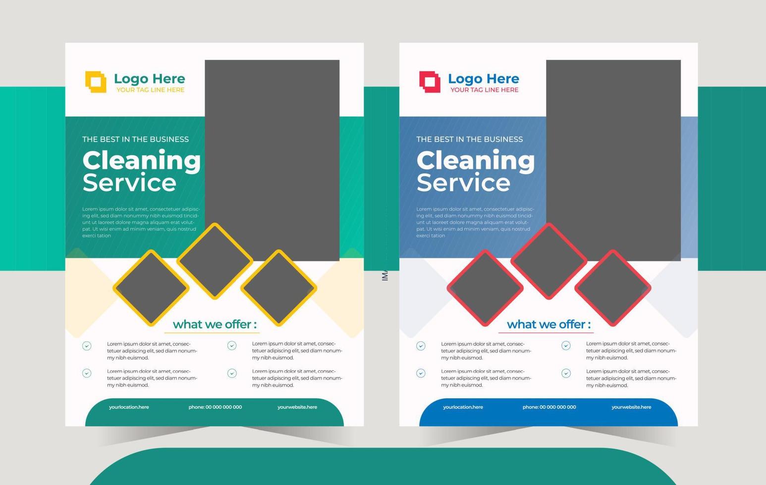 Cleaning Services Flyer Template vector