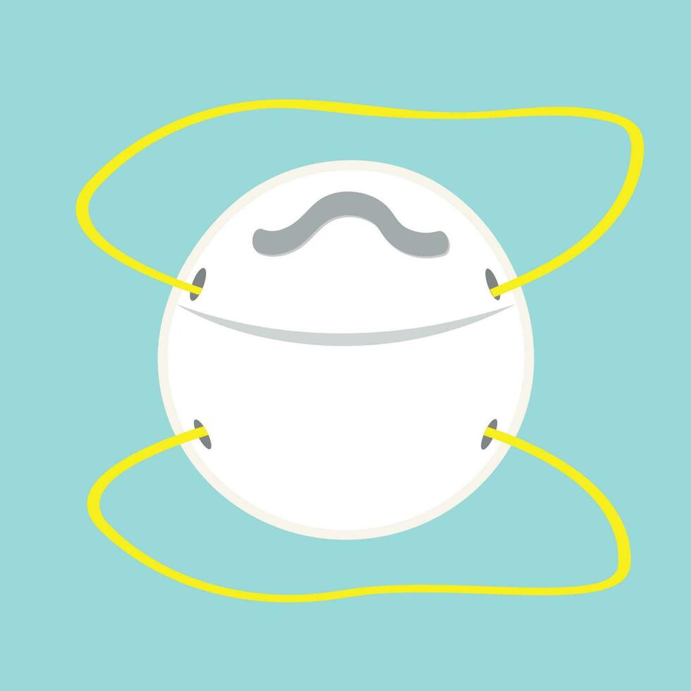 N95 disposable face mask vector graphic