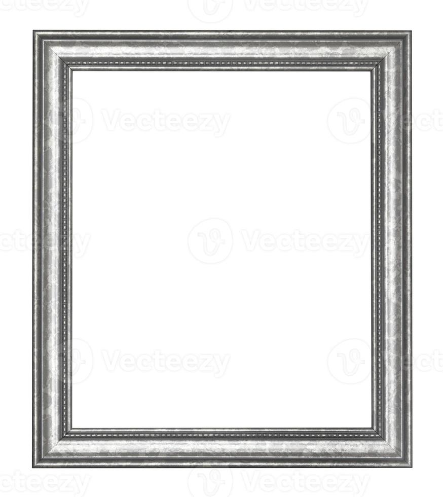 empty wide silver wooden picture frame photo