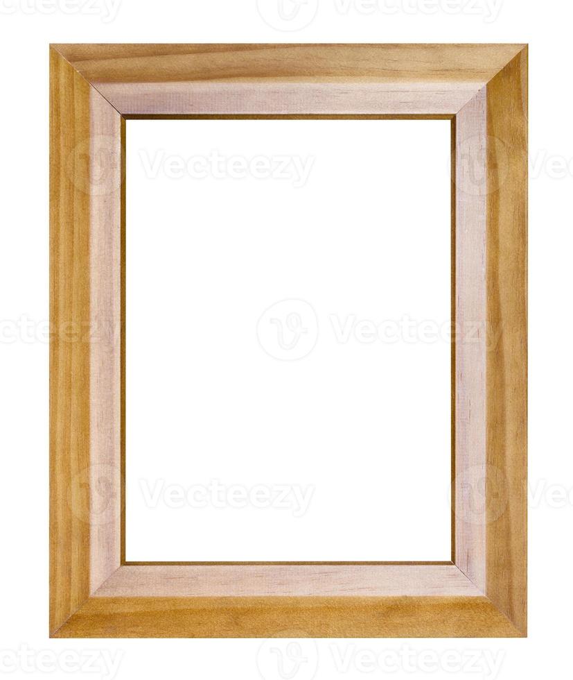 empty modern wide brown wooden picture frame photo