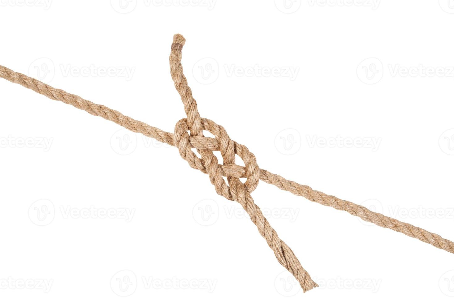 another side of carrick bend knot joining ropes photo