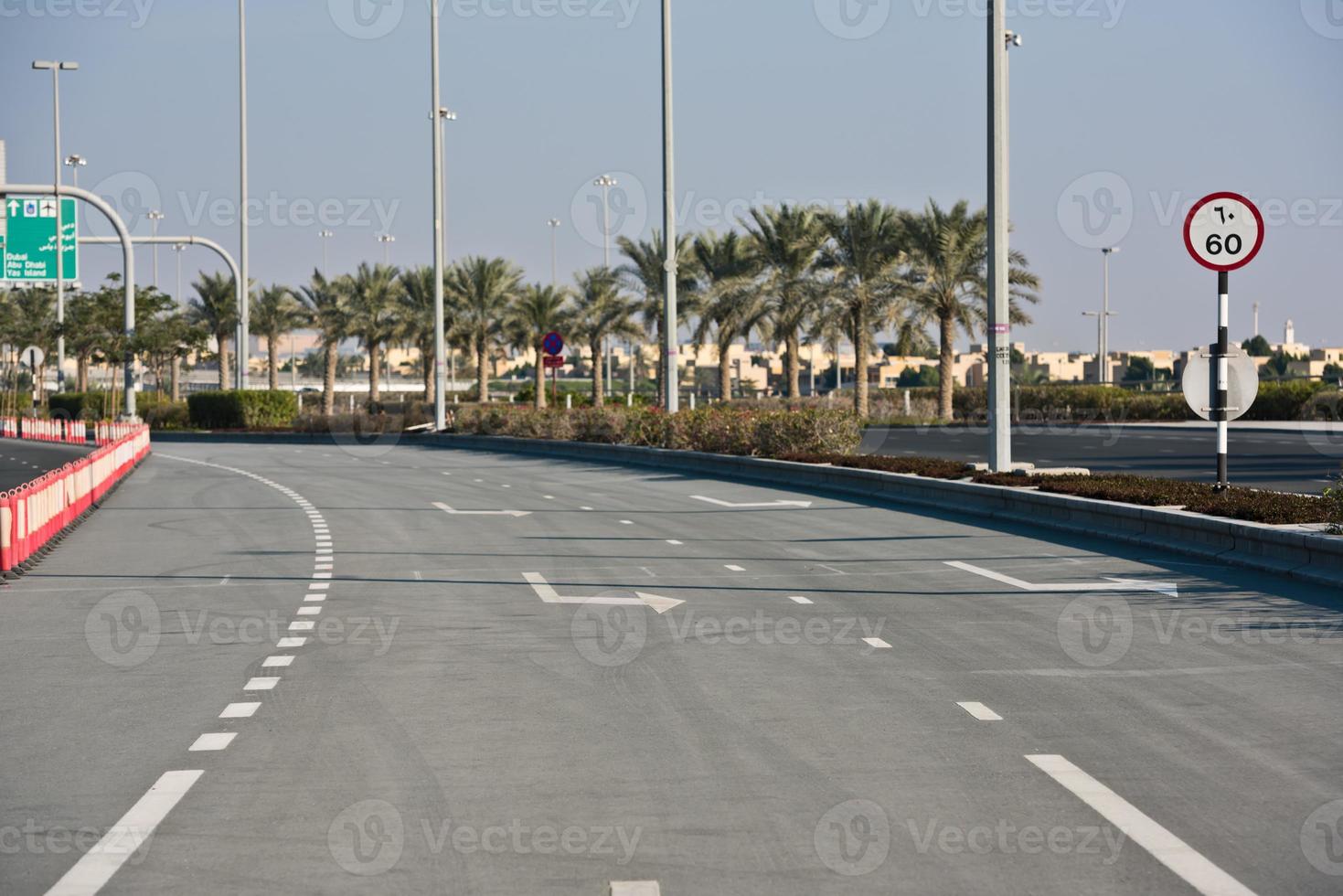 Road in Abu Dhabi, United Arab Emirates photo