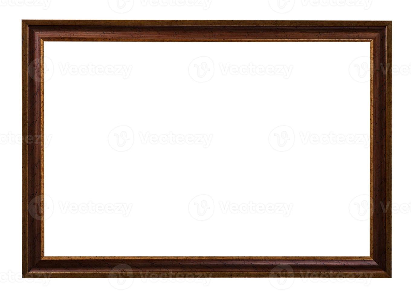 marco clásico de madera pintada de marrón oscuro foto