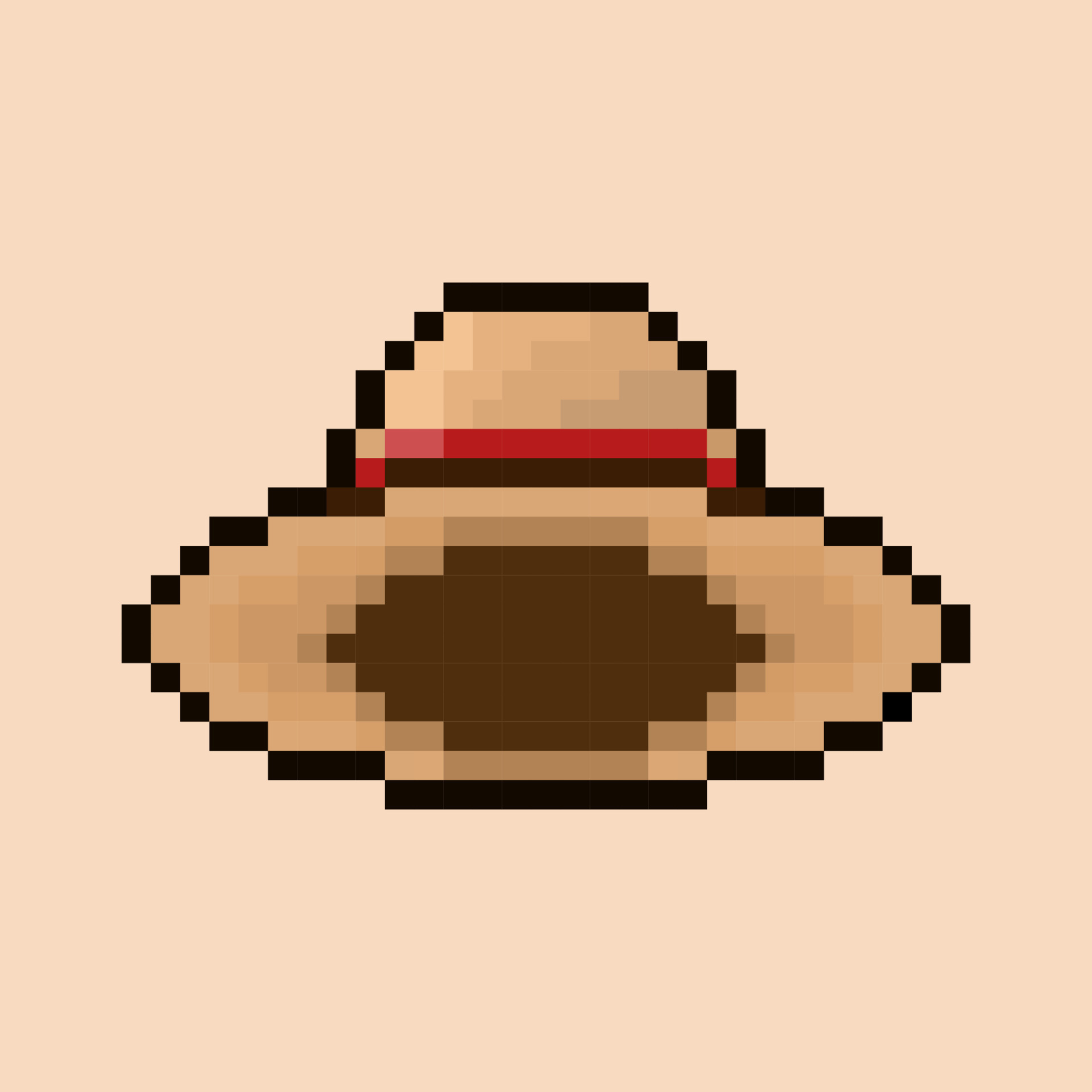 Straw hat pixel art