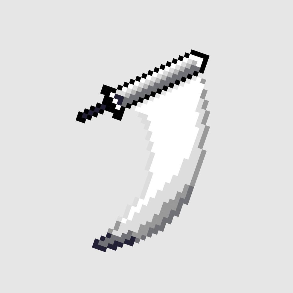 pixel art style, old videogames style, retro style 18 bit handed sword vector