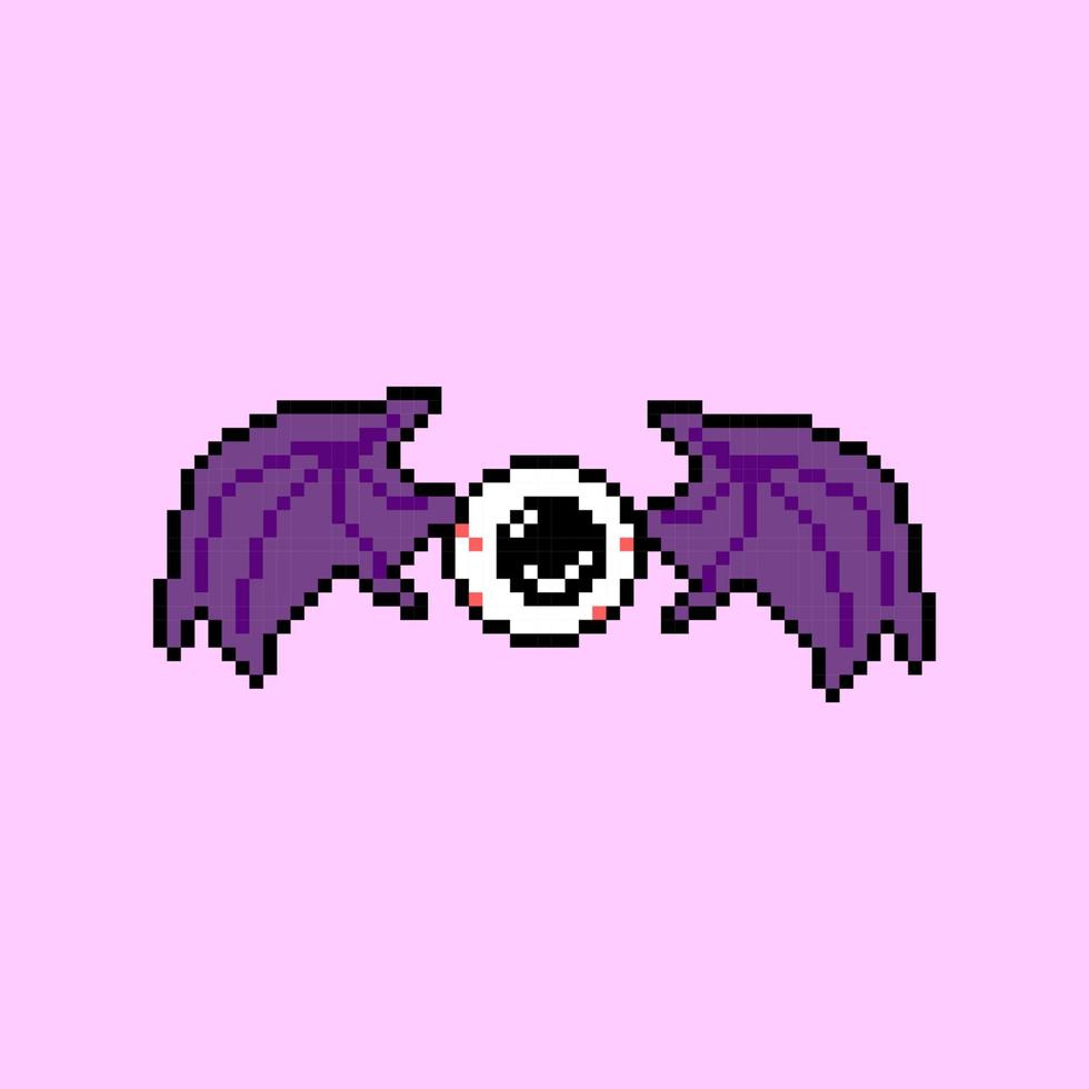 pixel art style, old videogames style, retro style 18 bit evil eye vector