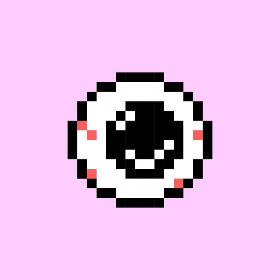 pixel art style, old videogames style, retro style 18 bit spy eye monster vector