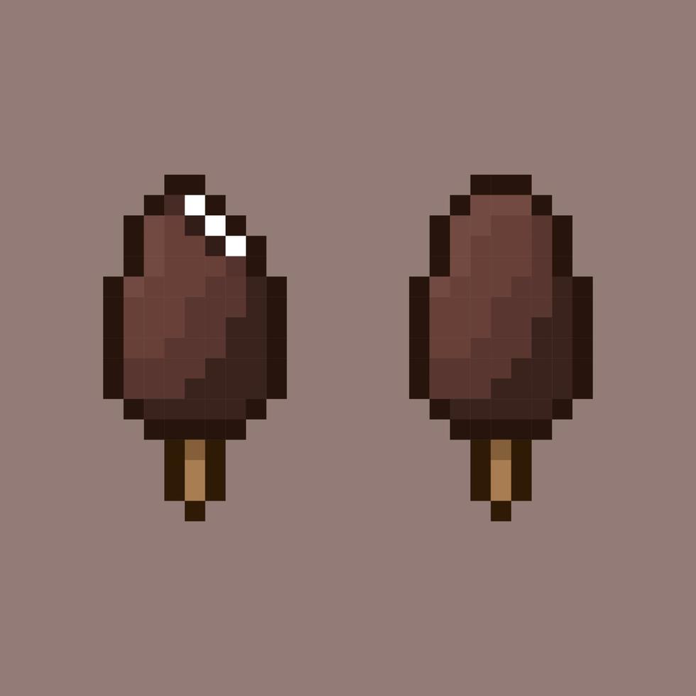 pixel art style, 18 bit style ice chocolate stick vector 11185429