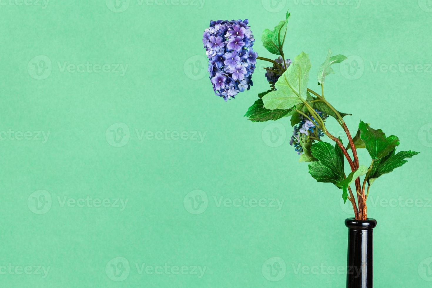 artificial flower in bottle on green background 11185471 Stock Photo at