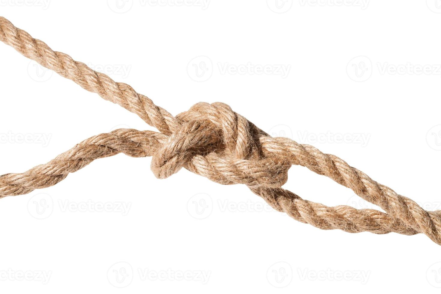 knot of slipped figure-eight noose close up photo