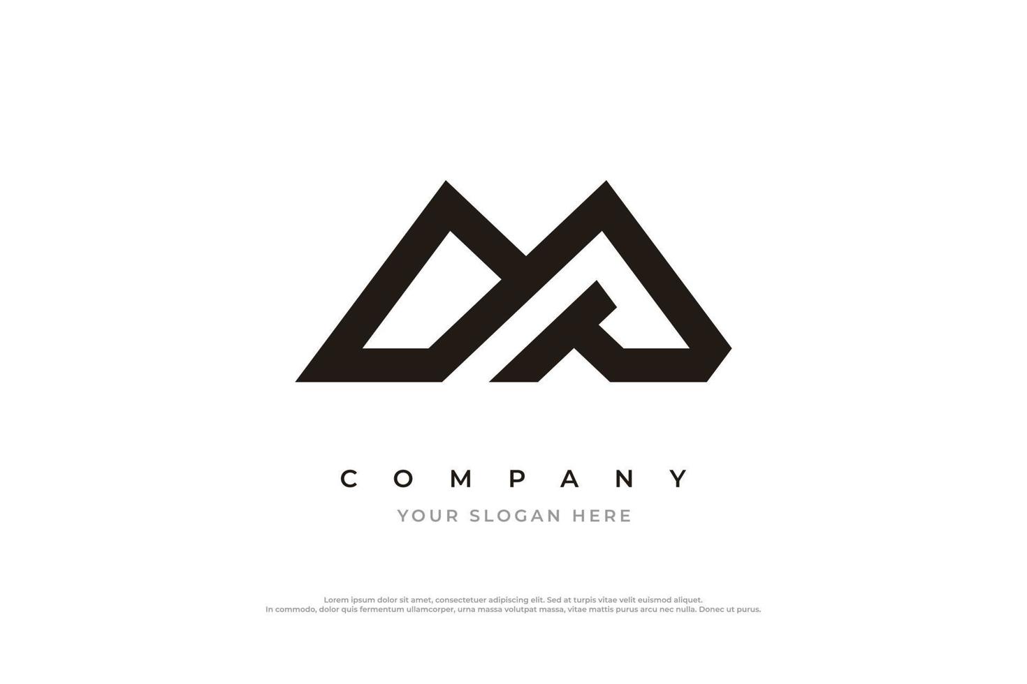 Initial Letter MP Logo Design Vector