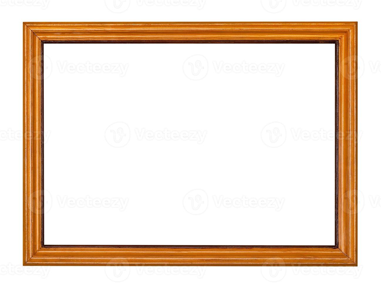 painted brown wooden picture frame isolated photo