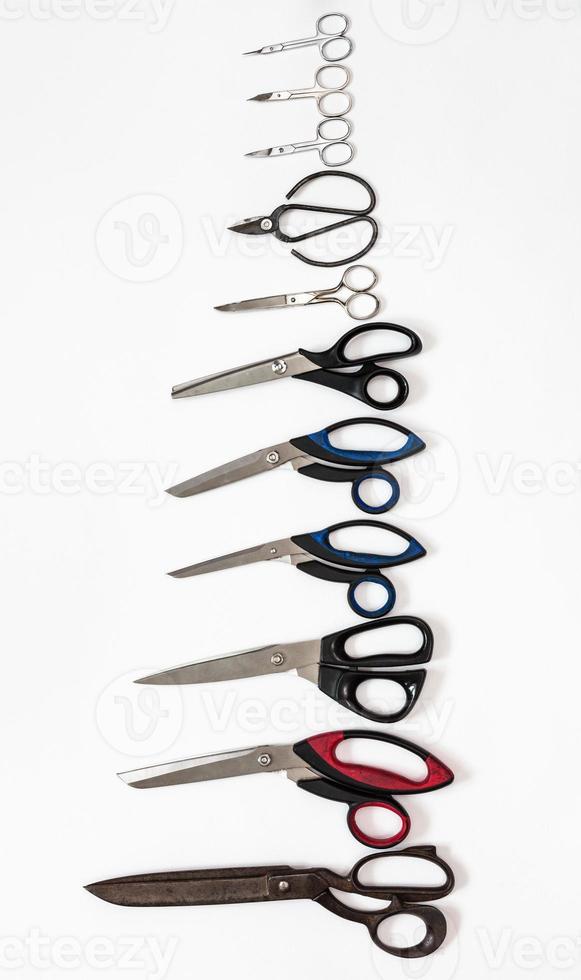 top view of column from various scissors photo