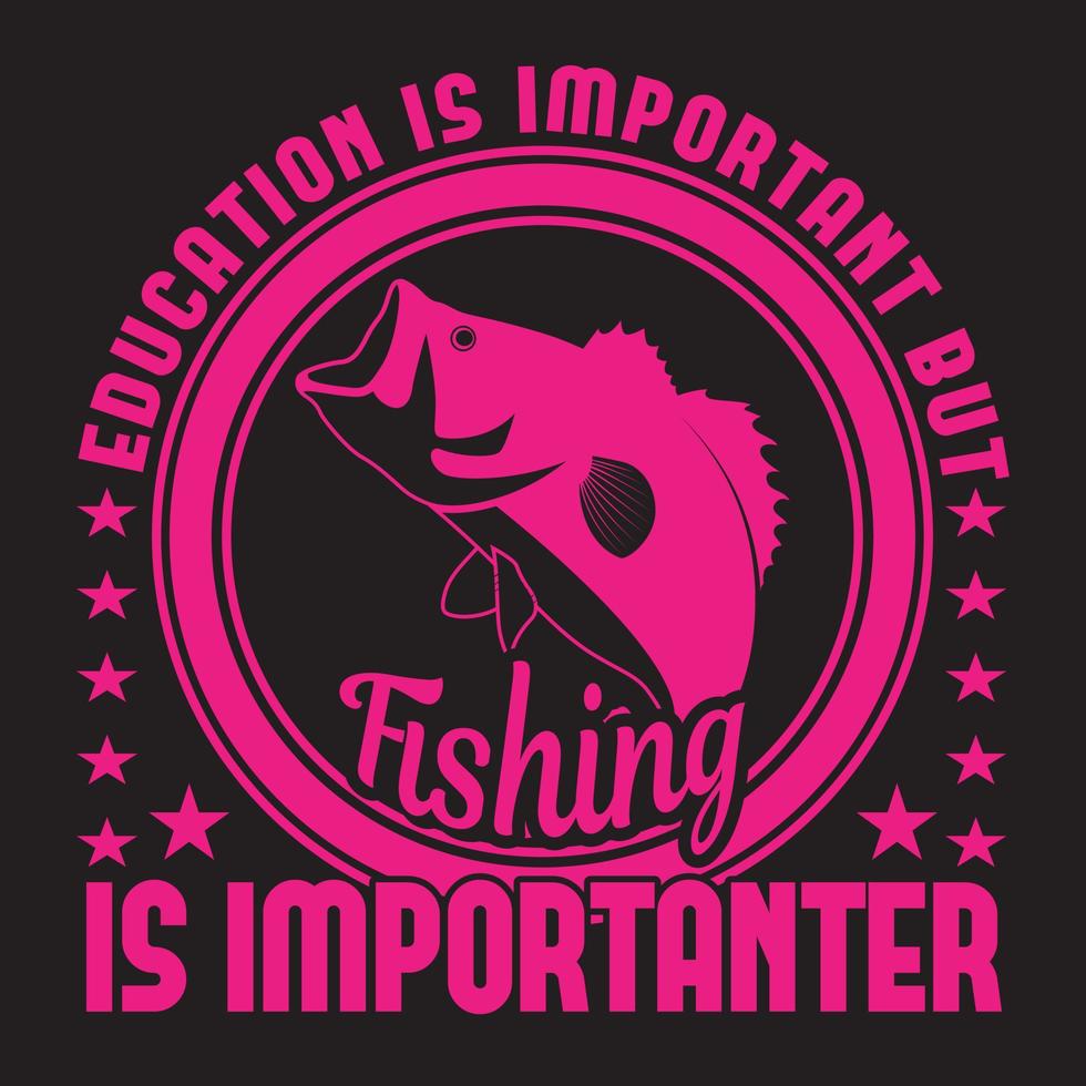 diseño de camiseta de pesca vector