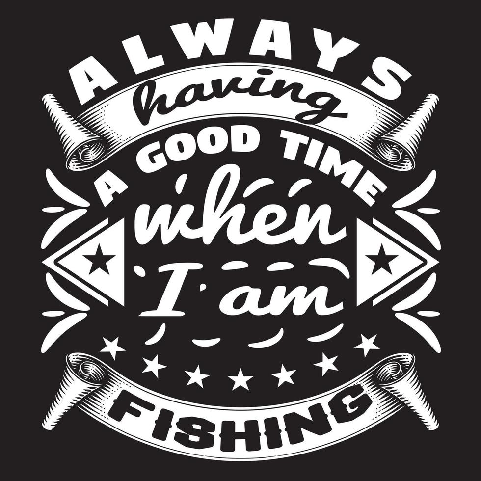 diseño de camiseta de pesca vector