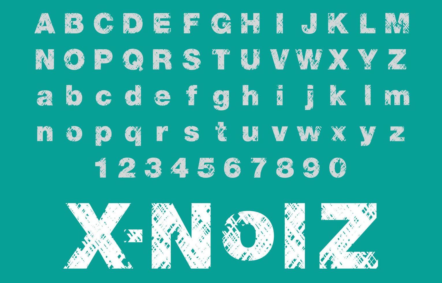 noisy textured lettering alphabet .eps vector