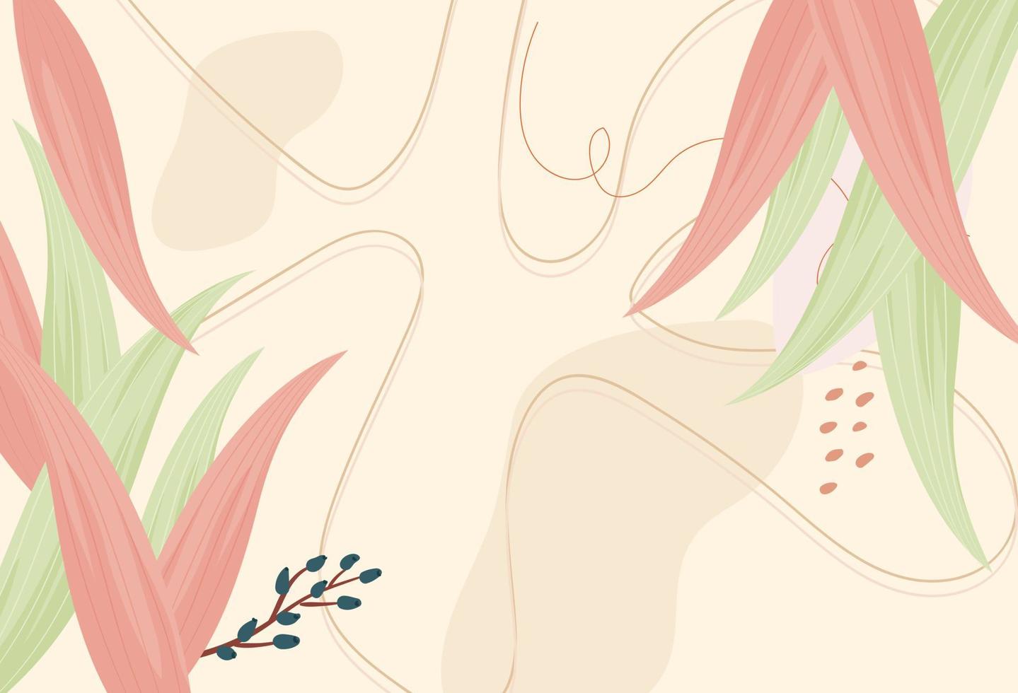 Hand drawn flat design boho wall art vector