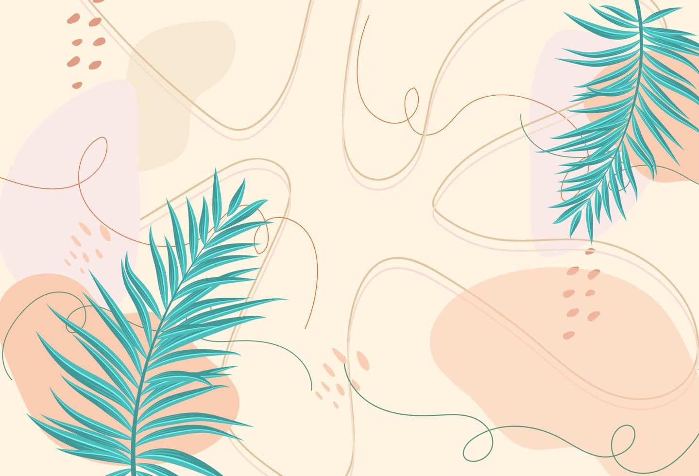 Hand drawn flat design boho wall art vector