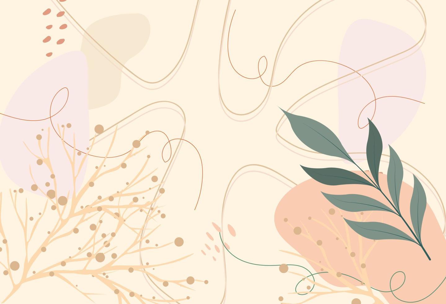 Hand drawn flat design boho wall art vector