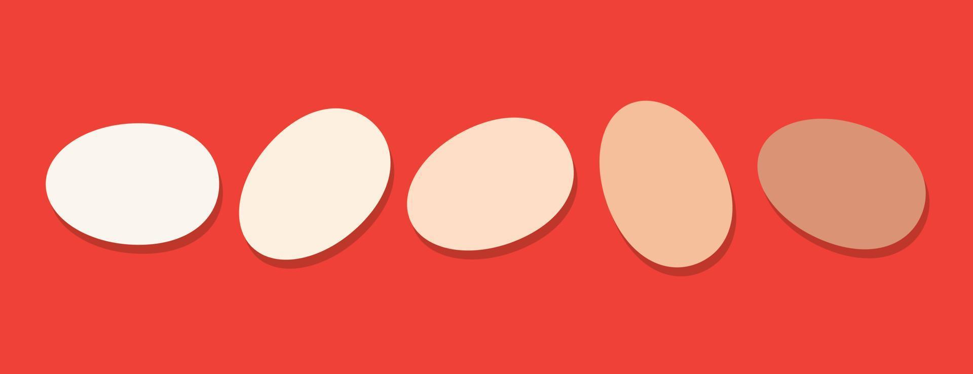 conjunto de diseño de cambio de color de huevos. ilustración vectorial vector
