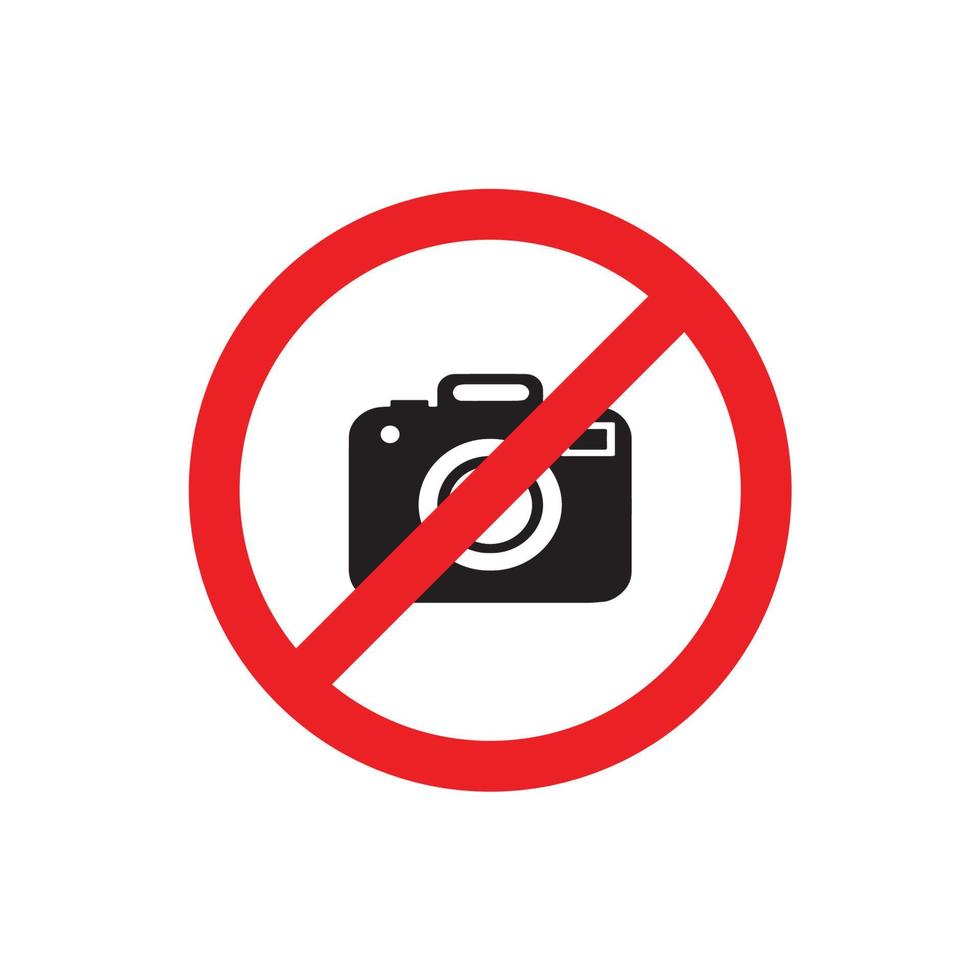 No photo sign. Vector illustration