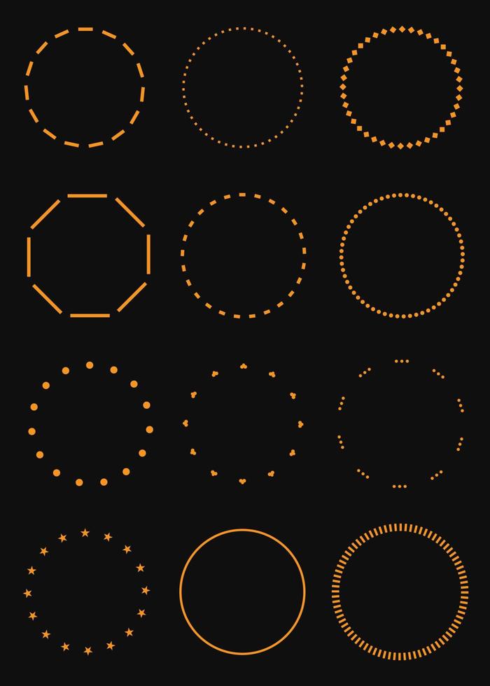 Set of Circle abstract designs. Vector illustration