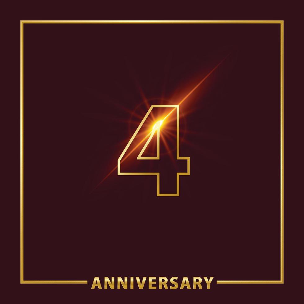 Abstract colorful number anniversary background. Vector illustration