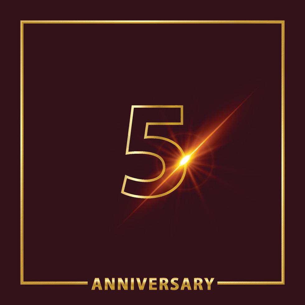 Abstract colorful number anniversary background. Vector illustration
