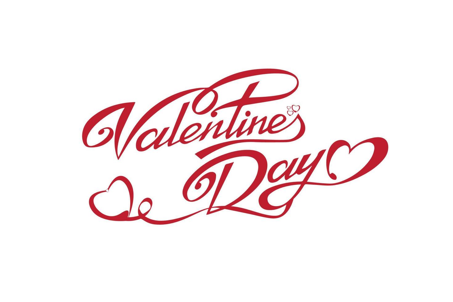 Valentine day ribbon text vector design