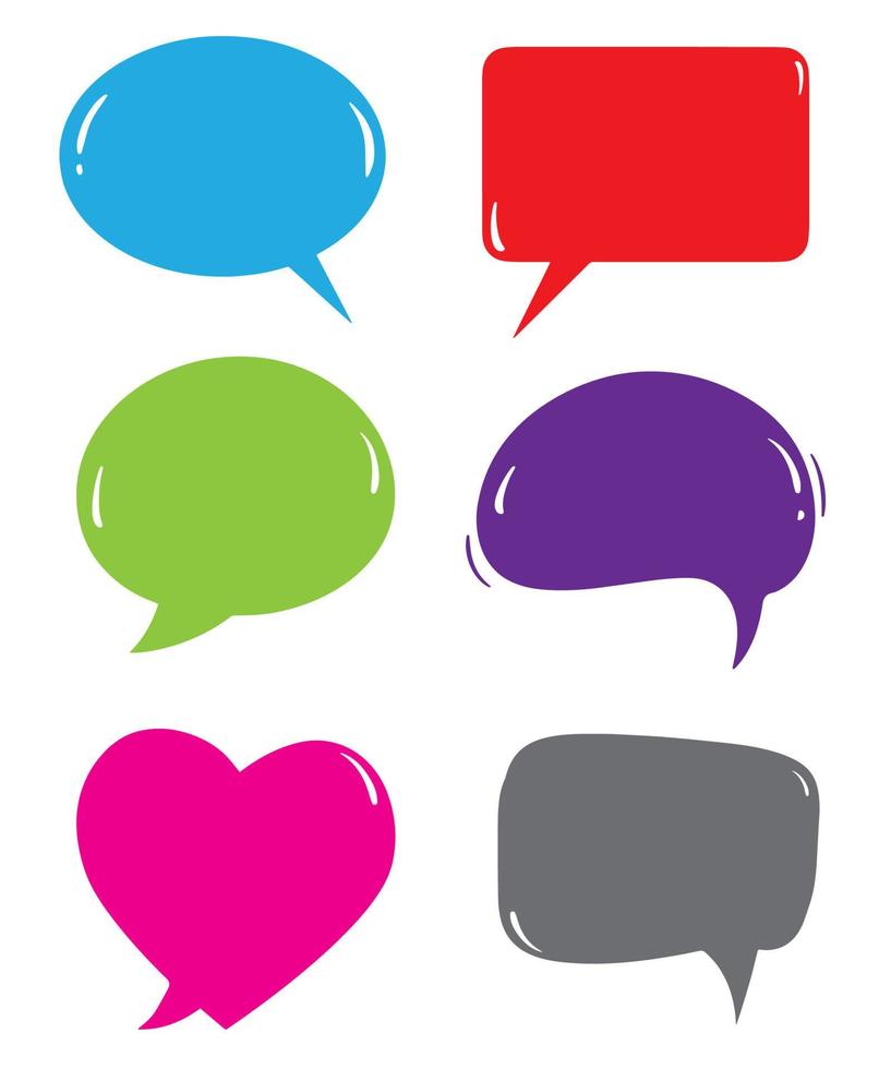 Vector colorful speech bubbles
