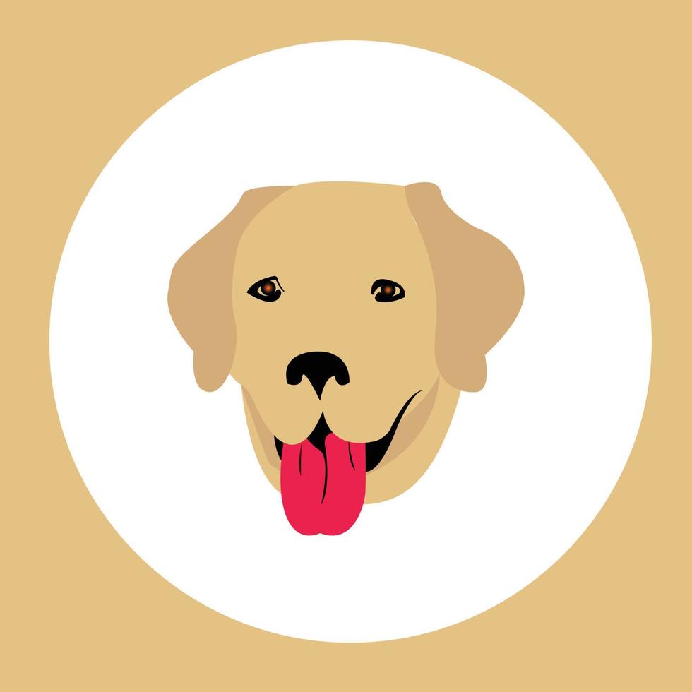 ilustración vectorial cabeza de labrador vector