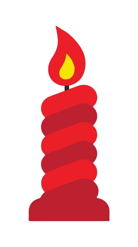 símbolo de vela de color rojo vectorial vector