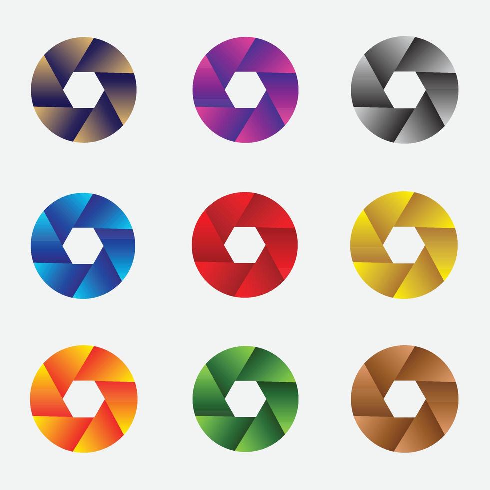 Set of vector circle abstract collection