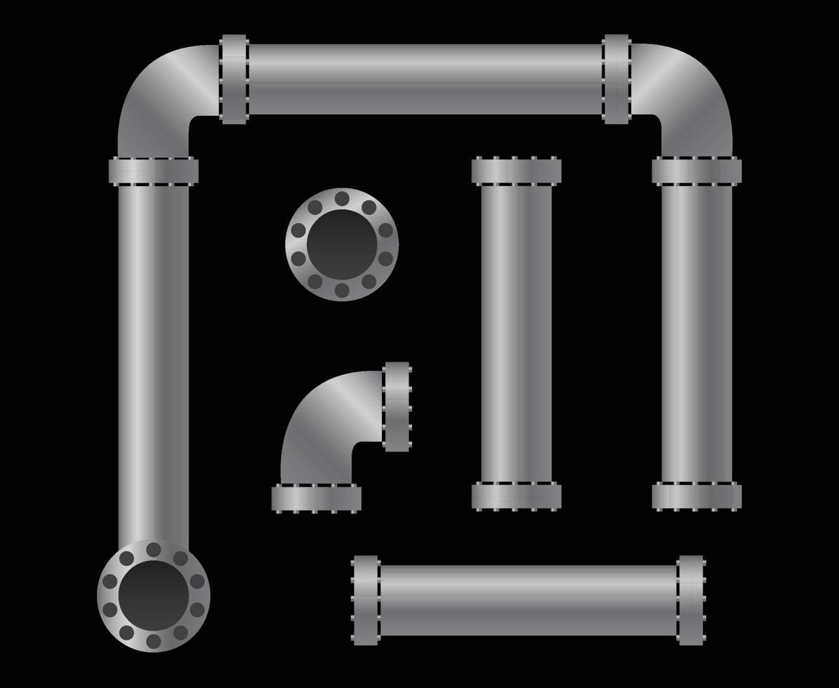 recogida de piezas de tuberías. ilustración vectorial para cualquier diseño vector