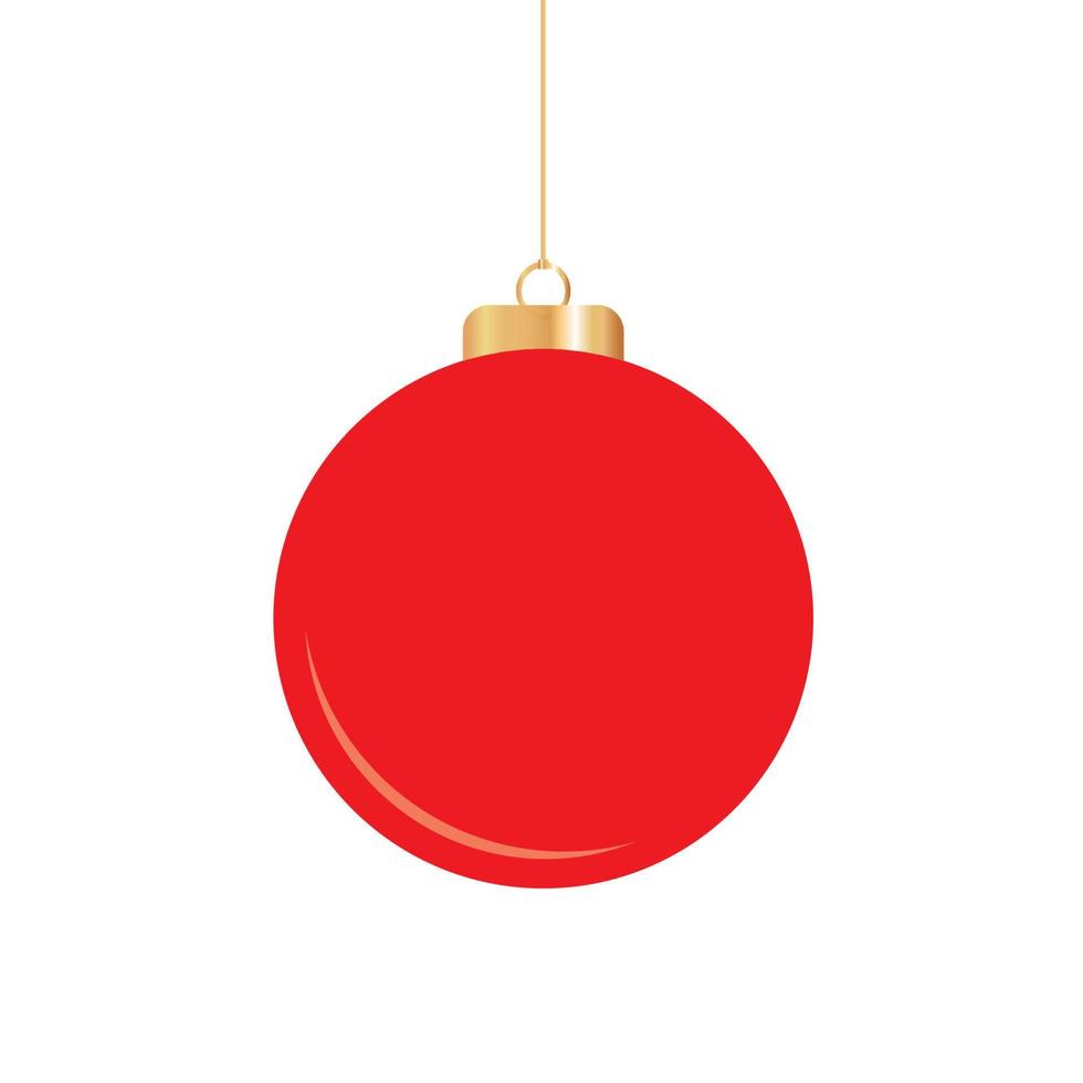 Red Christmas ball design. Vector illustration