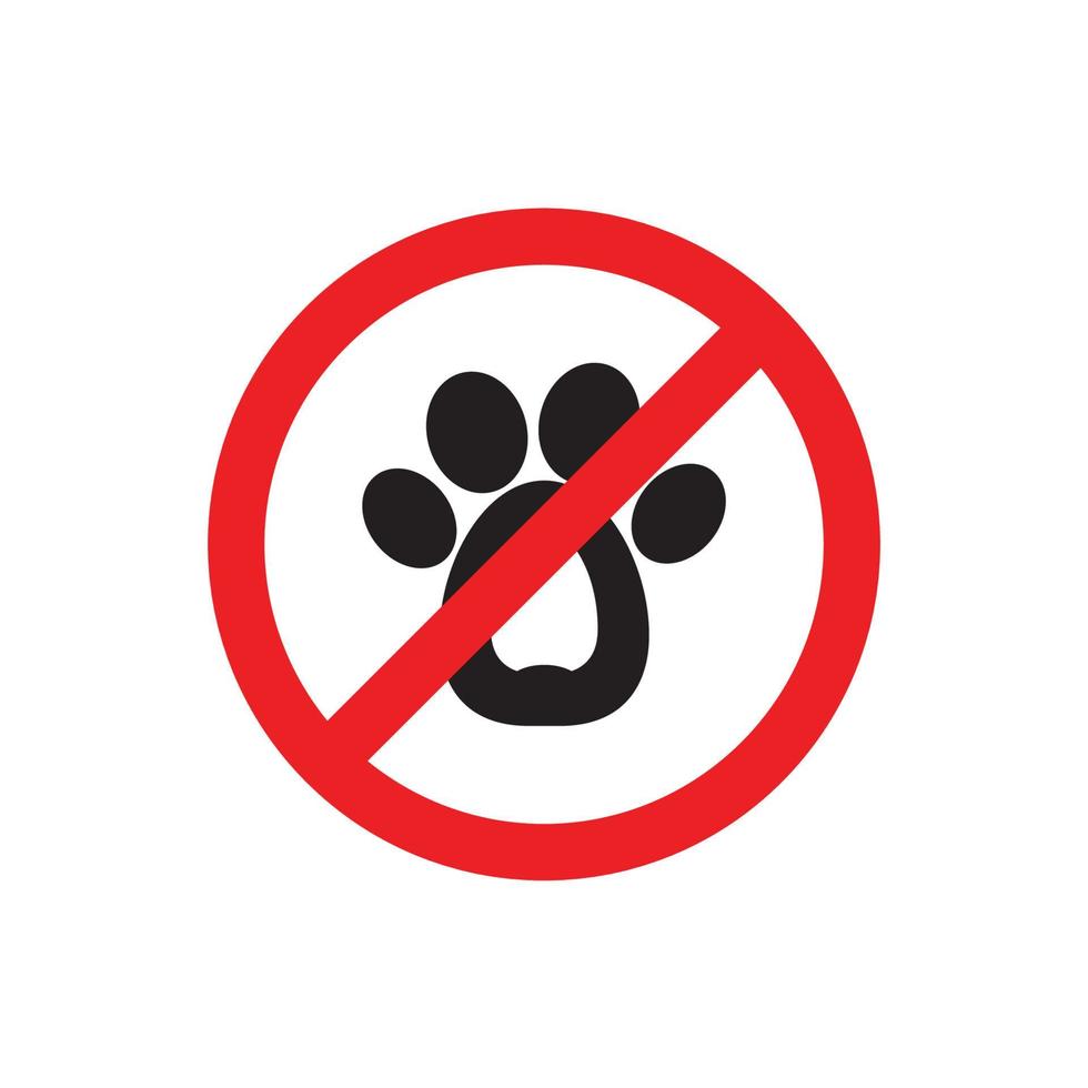 No pet sign. Vector illustration