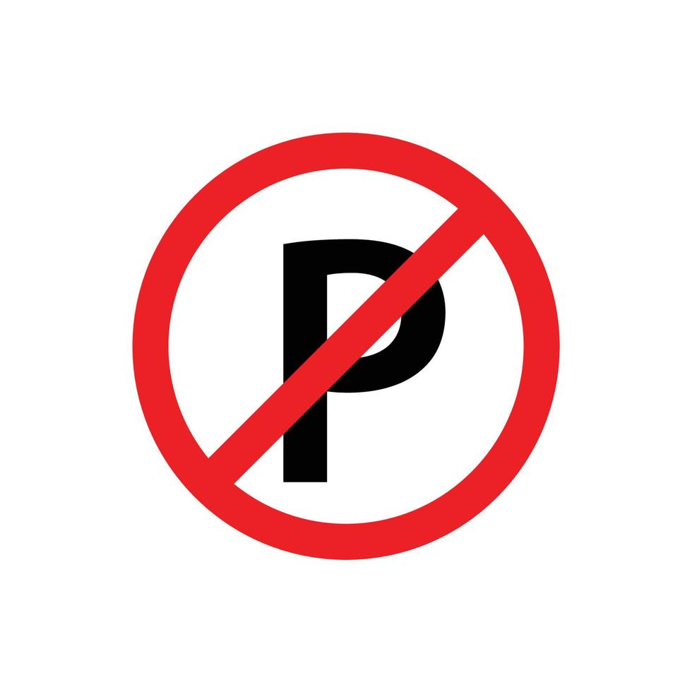 No parking sign. Vector illustration