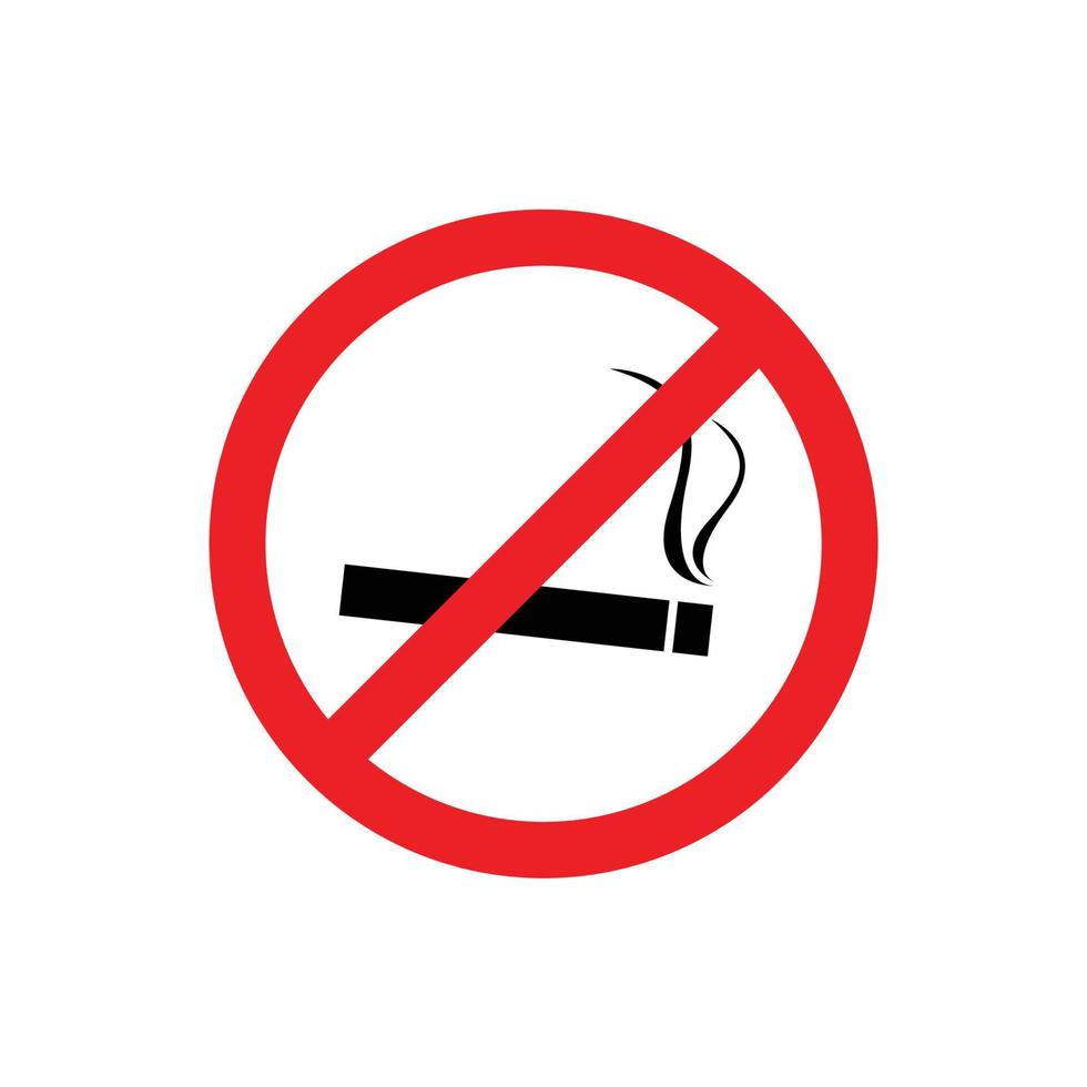 No smoke sign. Vector illustration